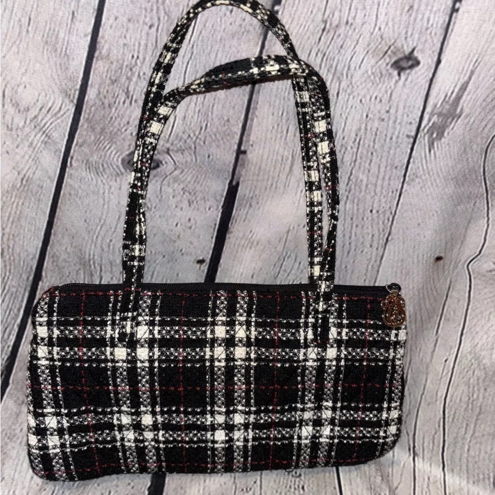 Vera Bradley Tweed East West Quilted Bag Purse Limited Edition Preppy - Picture 3 of 8